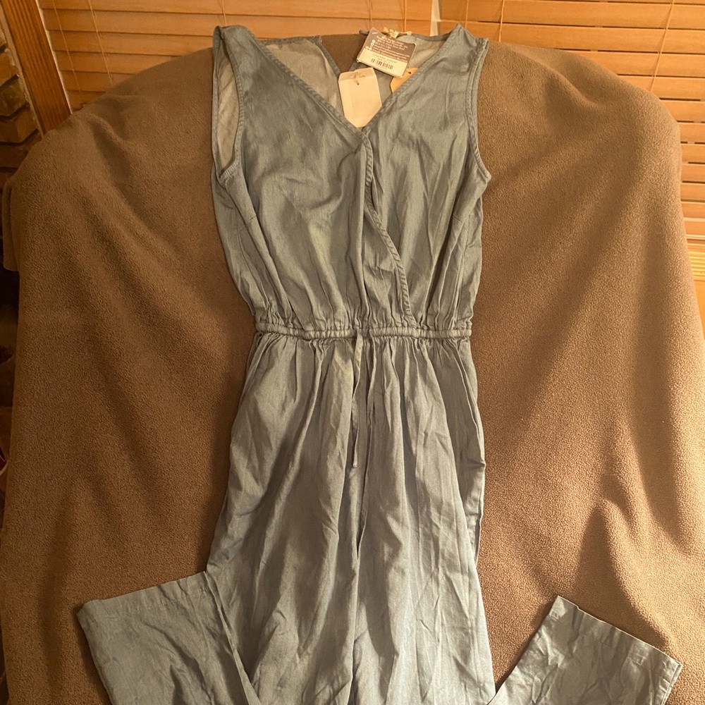 Kori America- Size S. Light Blue Jean Jumpsuit